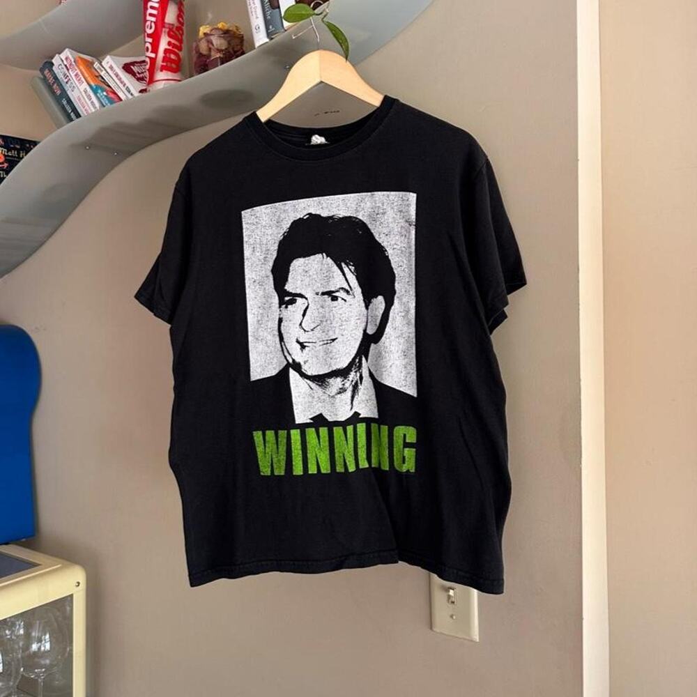 Vintage Y2K Charlie Sheen Winning Shirt
